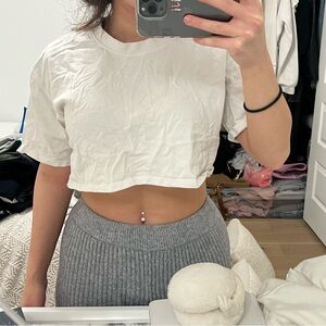Zara Classic White Crop Top